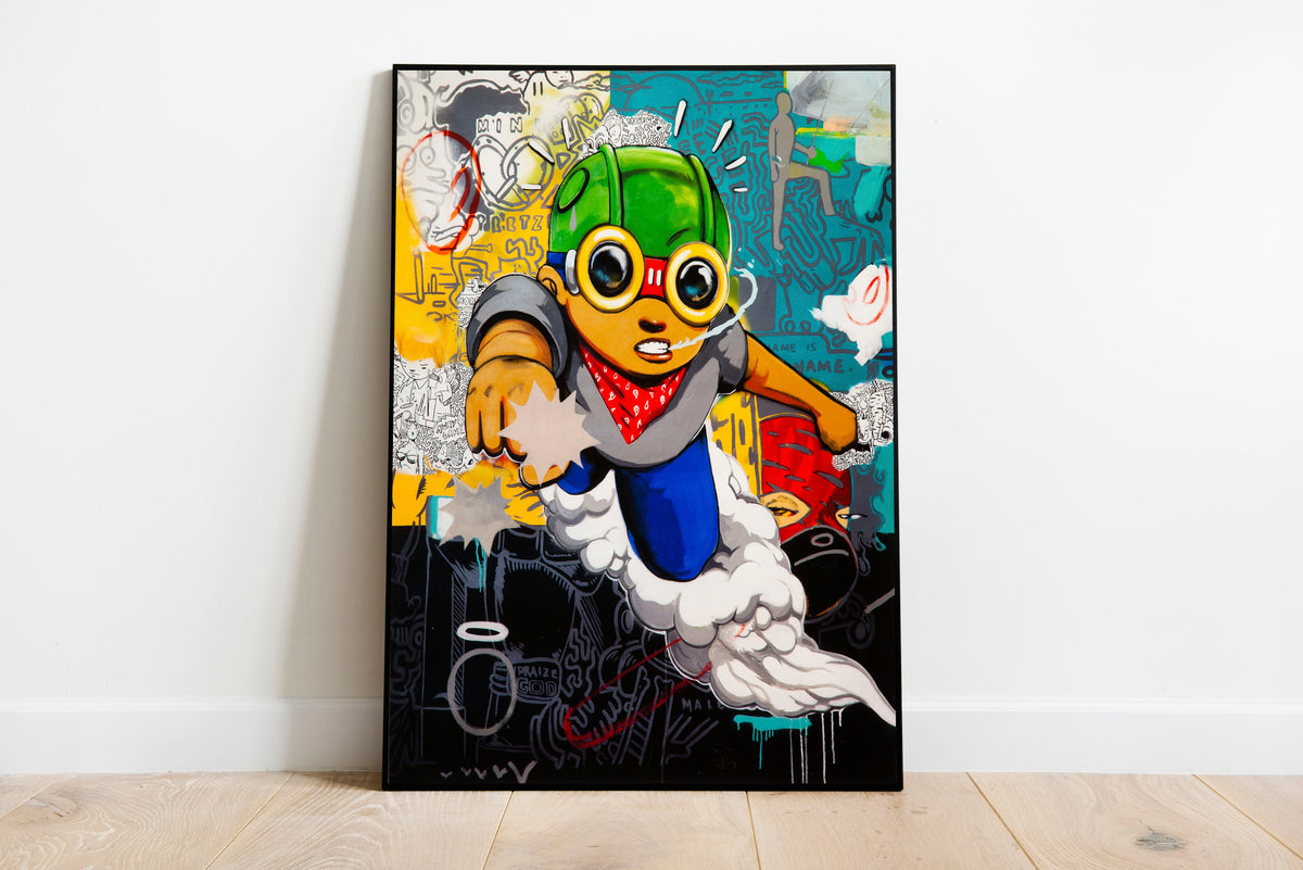 Advertisement - Hebru Brantley - Contemporary Art Print– Onyx Art