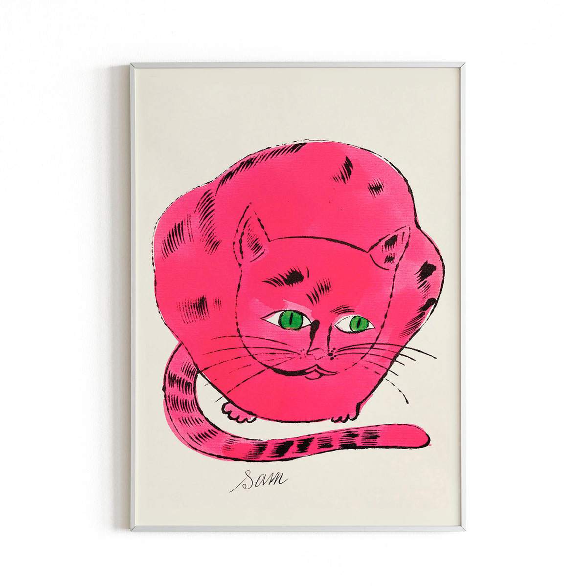 【模写】【限定100部・証明書付】Andy Warhol「Sam（レッド）」 Cat Named Sam - Andy Warhol - Pop Art Print– Onyx Art House