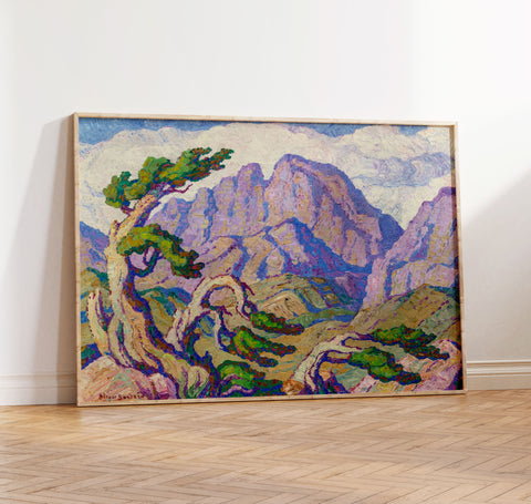 The Mighty Peak, Longs Peak, Estes Park, Colorado - Birger Sandzén - American Modern Art Print