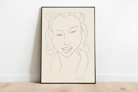 Chinoise au Visage de Face - Henri Matisse - Modern Art Print