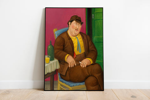 Seated Man - Fernando Botero - Modern Art Print