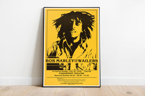 Bob Marley And The Wailers Paramount Theatre - Concert Poster Art Print