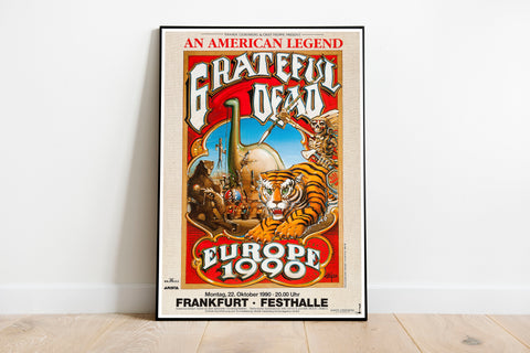 Grateful Dead Europe 1990 Without a Net Tour - Concert Poster Art Print