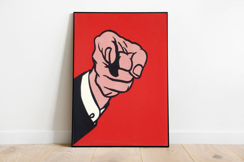 Finger Pointing - Roy Lichtenstein - Pop Art Print