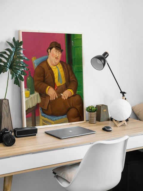 Seated Man - Fernando Botero - Modern Art Print