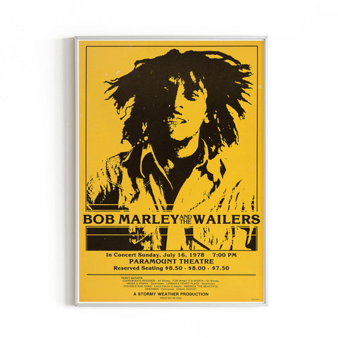 Bob Marley And The Wailers Paramount Theatre - Concert Poster Art Print